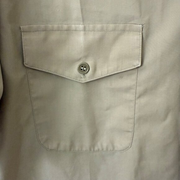 Vintage Creighton Button Down Shirt  USA Size 16 1/2/ L Uniform Style - Picture 2 of 4